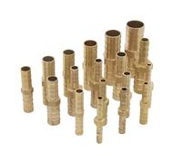Espiga for manguera recta reductora de 2 vías de latón, accesorio de tubería con púas, reductor, acoplador de cobre, adaptador de conector for aire, combustible, Gas y agua(10mm-14mm Barb)