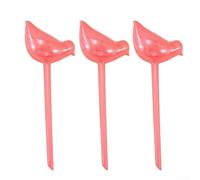 Espigas de riego de PVC transparente de 25 cm, paquete de 3 (rosa)