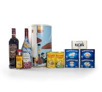 Espinaler Lote Regalo Gourmet - Cesta Regalo Surtido de Sangría, Vermut Rojo, Aperitivos y Conservas de Marisco - Pack de Regalo Completo - Nuevo Lote Bogatell