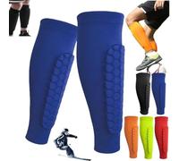 Espinilleras de esquí Shindefender Shin Guards, Espinilleras de esquí, 1 par de protectores Shin Defender Shin Guards for Sports, Fit Conforms to the Leg (Azul, S)