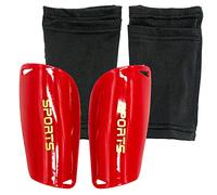 Espinilleras de fútbol de Doble Capa, Espinilleras de fútbol con Mangas de Alta Elasticidad, Ligeras y Transpirables, Equipo de fútbol para niños y Adolescentes, Adultos, Juegos Principiantes