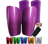 Espinilleras de Fútbol de Fibra de Carbono, con Estuche Portátil y Medias, Súper Fuerte y Ligero, Resistente a los Golpes, Permeable al Aire, Adecuado Tanto para Adultos como para Jóvenes y Niños