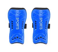 Espinilleras de fútbol, espinilleras con correa ajustable, espinilleras de entrenamiento, espinilleras, protectores de piernas, fútbol de inicio para niños para(blue)