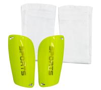 Espinilleras de fútbol, Fútbol Espinilleras Calcetines, con Mangas Elásticas Protección Integral Niño Juventud Partido de Futbol, protección EVA Cushon Reduce Golpes y Lesiones-Talla S