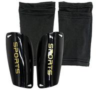 Espinilleras de fútbol, Fútbol Espinilleras Calcetines, con Mangas Elásticas Protección Integral Niño Juventud Adulta Partido de Futbol, protección EVA Cushon Reduce Golpes y Lesiones-Talla M