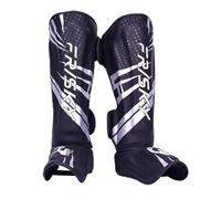 Espinilleras de Kickboxing, Protectores de Piernas y Pies, Equipo de Boxeo, Almohadillas de Empeine, Protección de Espinillas para MMA, Muay Thai- L Plata Negro