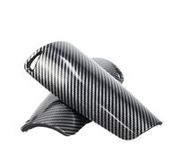 Espinilleras de poliuretano con patrón de carbono, tamaño L, protección de | Protectores de inserción con patrón de carbono de tamaño L hechos de material de poliuretano duradero para una protección