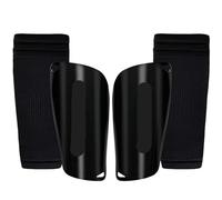 Espinilleras Futbol 1 par de espinilleras Deportivas fútbol y con Almohadillas EVA Que reducen los Golpes Las Lesiones(Black,L)