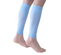 Espinilleras Futbol 1 par de espinilleras Deportivas Unisex elásticas for Muslo, Mangas presión for piernas y pantorrillas(Light blue-1pair)