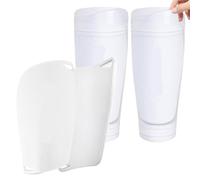 Espinilleras Futbol 1 par de espinilleras fútbol - Almohadillas Protectoras for Adultos con Mangas y protección Acolchada(White,S)