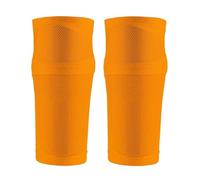 Espinilleras Futbol 1 par de espinilleras fútbol, Resistentes a Impactos, Nailon, con Bolsillo for Entrenamiento(Orange,S)