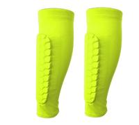 Espinilleras Futbol 1 par de espinilleras Panal for fútbol, Protectores, Mangas Deportivas for Leggings, Equipo Protector(Green-2Pcs,L)