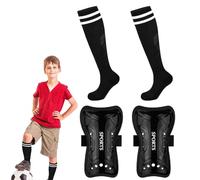 Espinilleras juveniles, transpirables y cómodas con calcetines, protectores de pantorrilla, equipo de fútbol para una mayor protección, juego deportivo
