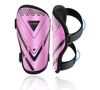 Espinilleras Kids Soccer Certificado CE Airsfish Espinilleras Ligeras, Duraderas y Antideslizantes con Correas Ajustables, Espinilleras de Fútbol de Alta Resistencia, para Niños y Niñas, Color Rosa