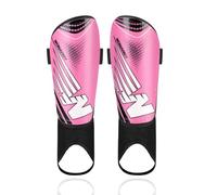 Espinilleras para niños, protección para el tobillo de fútbol, equipamiento de fútbol con cierre de velcro ajustable, ligeras, duraderas, antideslizantes, para niños y niñas de 2 a 18 años, color rosa