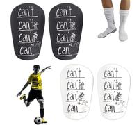Espinilleras Pequeñas 2 Piezas Mini Espinilleras Futbol Espinilleras Fibra de Carbono Adecuado para Entrenamiento de Fútbol al Aire Libre de Niños y Niñas 10×6cm(Negro*Blanco)