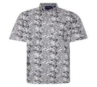 Espionage Monocromo Estampado Floral Camisa SH445 2XL3XL4XL5XL6XL7XL8XL