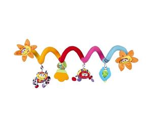 Espiral de colores suave para el cochecito de bebé, Con bonitas mariquitas y hojas, Desarrollo de la motricidad fina, Estímulo sensorial de la vista, el oído y el tacto, Adecuado desde el nacimiento