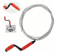 Espiral de limpieza de tuberías universal, 5 m, desatascador de desagües, espirala, limpieza de tuberías para atascos persistentes, espiral para inodoros, lavabos y desagües de bañera