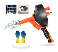 Espiral de Limpieza Tuberías 10m,Desatascador Tuberias 10m Profesional,Desatascador Tuberiass Para Desague Fregadero,Desatascadors de Desagües Espiral Para Cocina Baño,Lavabo,Bañera