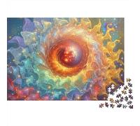 Espiral de Nebulosa Cósmica Rompecabezas de 1000 Piezas para Adultos Arte de Ojo Cósmico Ardiente Premium Robusto Desafiante Alivio del Estrés Juego Familiar Regalo 38x26cm/1000pcs