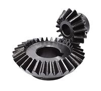 Espiral de piñón 1 juego 1 módulo 20 dientes 40 dientes 1:2 engranaje cónico de transmisión 1M 20T 40T engranajes cónicos rectos 6mm 8mm 10mm diámetro 90 grados engranaje cónico Gusano de la mitra ( S