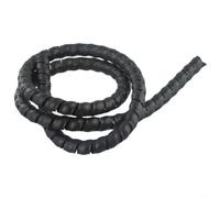 Espiral de protección de cables, 1 m, polietileno, manguera de gestión de cables, espiral, resistente a la abrasión, ignífuga, para mangueras hidráulicas, ordenadores, oficinas, hogar, negro, diámetro