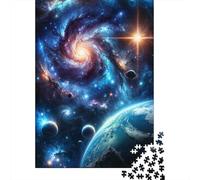 Espiral Galaxia Puzzle de 1000 Piezas Papel Puzzle para Adultos Vista Universo Espacial Relajación Familia Decoración Regalo Festivo 38x26cm/1000pcs