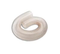Espiral incorporada del alambre de acero del tubo flexible del humo del vacío de la manguera del conducto de la PU clara flexible de los 39.4in(Dia-21cm)