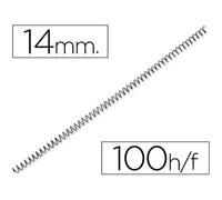 ESPIRAL METALICO Q-CONNECT 64 5:1 14 MM 1MM CAJA DE 100 UNIDADES