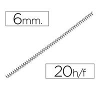 Espiral Metalico Q-Connect 64 5:1 6Mm 1Mm Caja De 200 Unidades