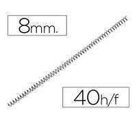 Espiral Metalico Q-Connect 64 5:1 8Mm 1Mm Caja De 200 Unidades
