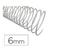 Espiral metalico q-connect blanco 64 5:1 6 mm 1mm caja de 200 unidades