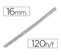 Espiral Metalico Yosan Negro Paso 64 5:1 16 Mm Calibre 1,20 Mm