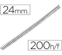 ESPIRAL METALICO Q-CONNECT 56 4:1 24MM 1,2MM CAJA DE 100 UNIDADES