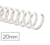 Espiral plastico q-connect transparente 32 5:1 20mm 2mm caja de 100 unidades