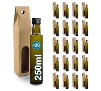 Espirito Rebelde - 20 botellas de vidrio oscuro 250 ml con tapón de rosca negro + 20 cajas, aceite de oliva, vinagre, alcohol, salsas - aceitera