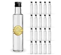 Espirito Rebelde - 20 botellas de vidrio oscuro 750 ml con tapón de rosca negro - aceite de oliva, vinagre, alcohol - aceitera de cristal