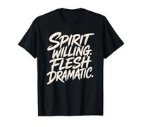 Espíritu Carne Dispuesta Dramático Divertido Dicho Cristiano Camiseta