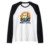 Espíritu de Poker Mind of Steel - Enfoque irrompible Camiseta Manga Raglan