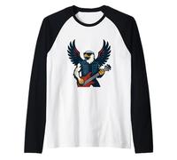 Espíritu de Rock Eagle del Poder y la Libertad estadounidenses Camiseta Manga Raglan