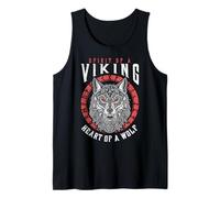Espíritu de un Guerrero de mitología nórdica con corazón de Lobo Vikingo Camiseta sin Mangas