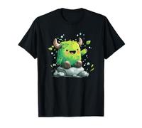 Espíritu del Bosque Monstruo cornudo de Hojas Kawaii Camiseta