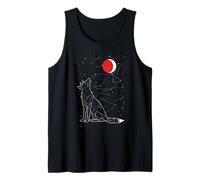 Espíritu del lobo: aullando la luna astronomía Diseño Camiseta sin Mangas