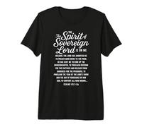 Espíritu del Señor Soberano Isaías 61 Versículo de la Biblia Escritura Camiseta Premium