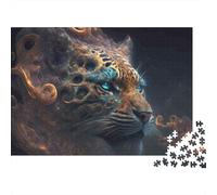 Espíritu Leopardo Mítico Puzzle para Adultos y Niños Felino Moteado Misterioso 1000Pz Juegos Educativos para Decoración de Pared 38x26cm/1000pzs