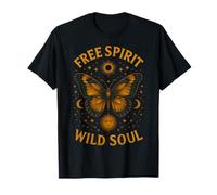 Espíritu Libre Alma Salvaje Mariposa Estrellas Luna Camiseta