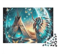 Espíritu Nativo Americano_1 Rompecabezas Clásico 1000 Piezas Cartón Resistente para Adultos, Desafío Imposible Difícil, Antiestrés Y Decoración, Regalo De Relajación 38x26cm/1000pcs