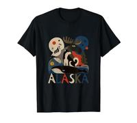 Espíritu Salvaje de Alaska Camiseta gráfica económica, Hombre, Negro, M