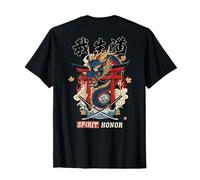 Espíritu Samurai Dragón Japonés Honor Kanji Back Arte Camiseta
